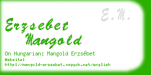 erzsebet mangold business card