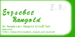 erzsebet mangold business card